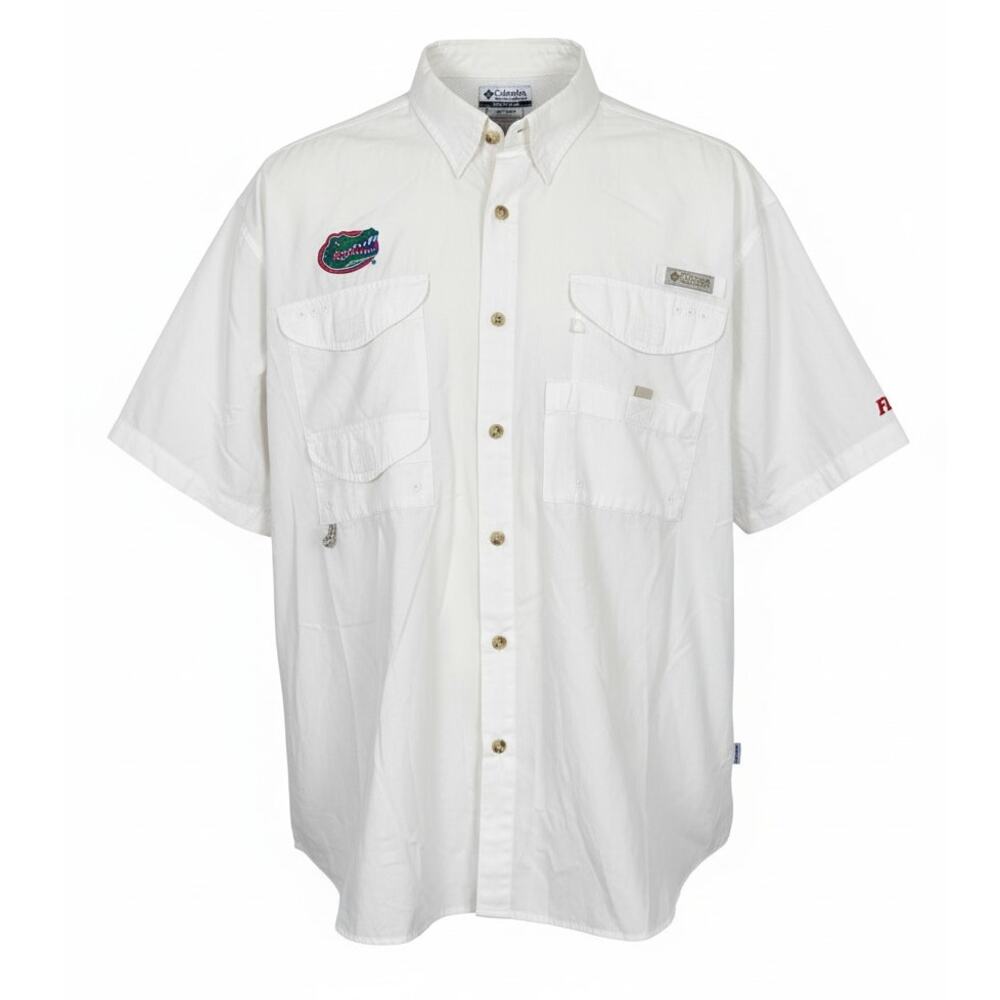 Columbia Men XL Florida Gators Collegiate PFG Outdoor Fishermancore Button Shirt